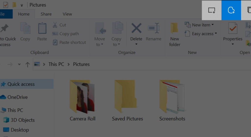 screenshots for a portion of your screen